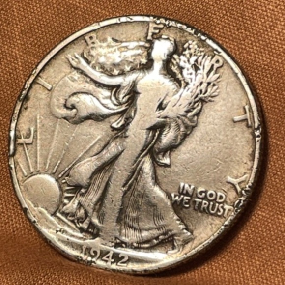 Rare 1942 Sue Walking Half Dollar Fine details #205791367559 - Picture 5 of 6